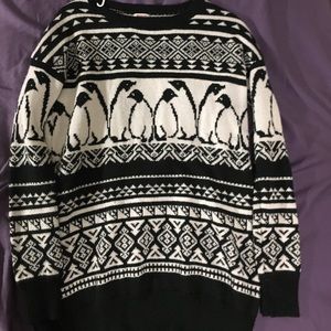 Long penguin sweater